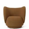 Furniture Ferm Living | Rico Lounge Chair - Swivel - Grain - Caramel Brown