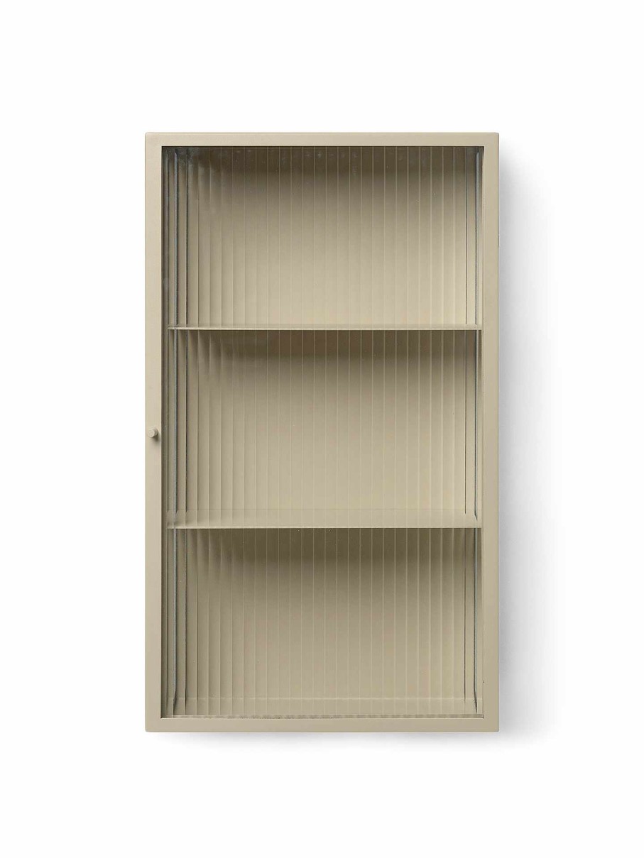 Furniture Ferm Living | Haze Wall Cabinet - Reeded Glass Cashmere