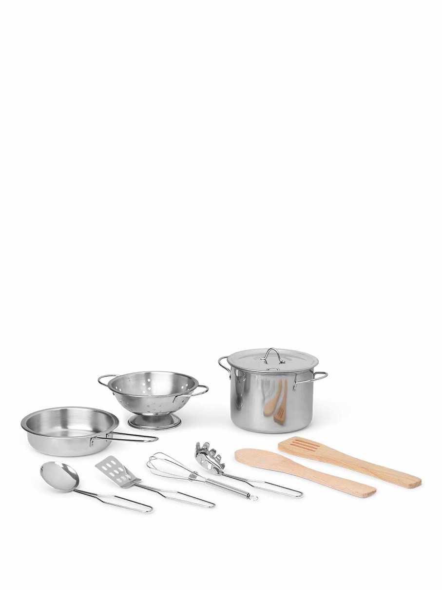 Kids Ferm Living | Toro Play Kitchen Tools - Set Of 9 Stainless Steel