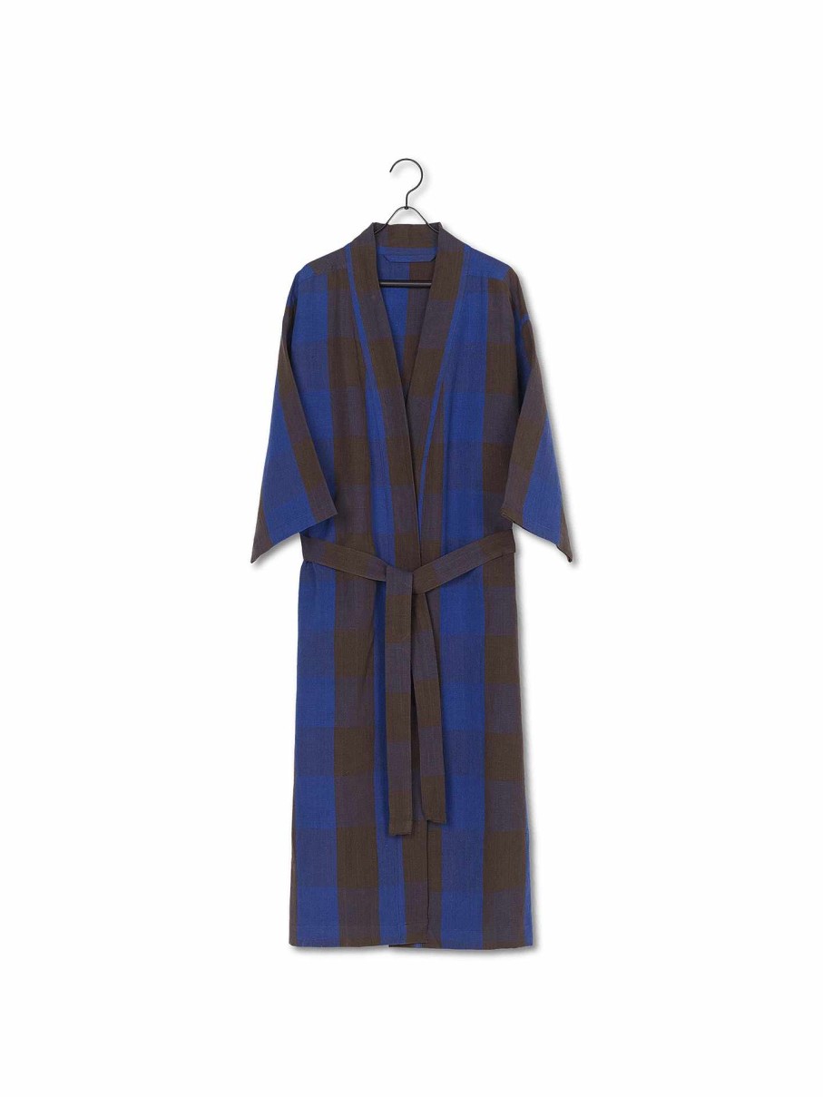 Textiles Ferm Living | Field Robe /Bright Blue Chocolate