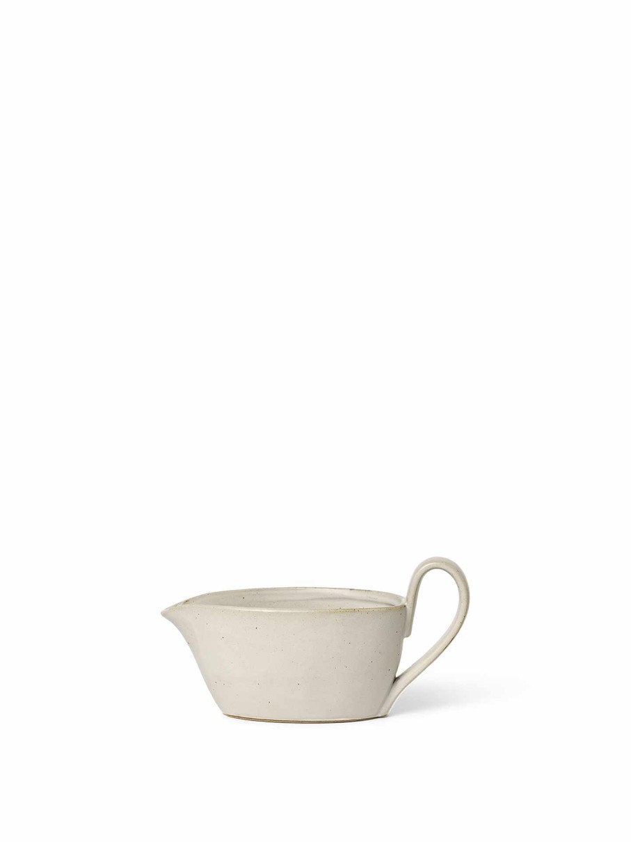 Kitchen Ferm Living | Flow Sauce Boat - Off-White Speckle Offwhite