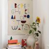 Kids Ferm Living | Alphabet Fabric Poster - Off-White Offwhite