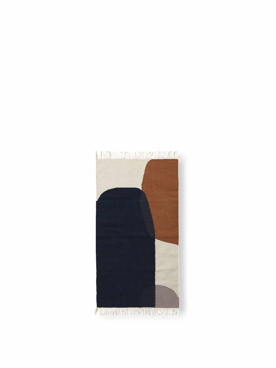 Rugs Ferm Living | Kelim Rug - Merge - Small Dark Blue