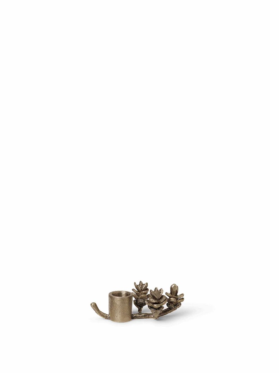 Accessories And Decorations Ferm Living | Forest Candle Holder Brass