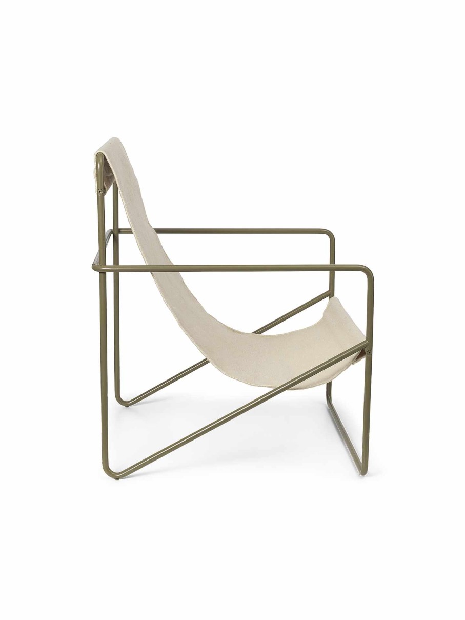 Outdoor Living Ferm Living | Desert Lounge Chair - Olive/ Cloud