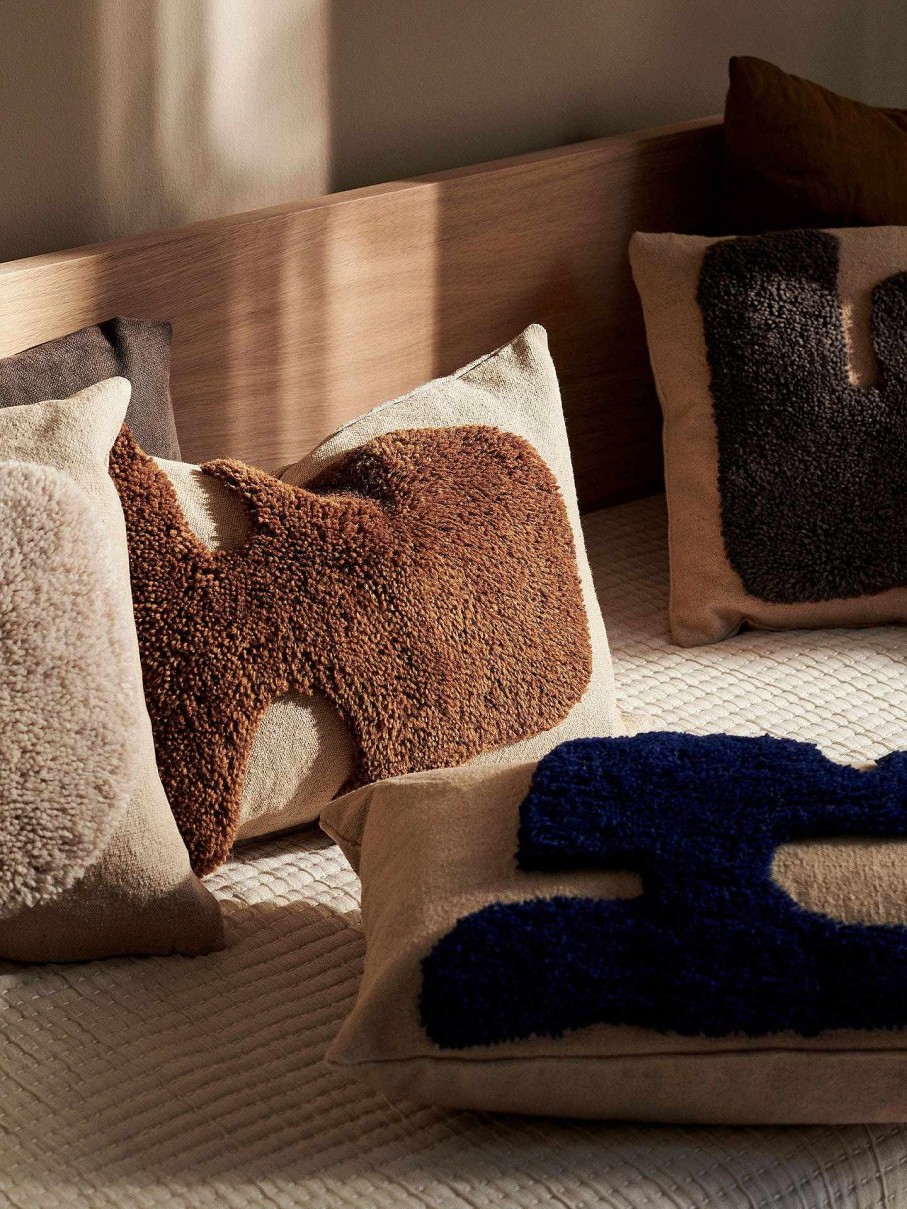 Textiles Ferm Living | Lay Cushion - Rectangular - Sand/ Sugar Kelp