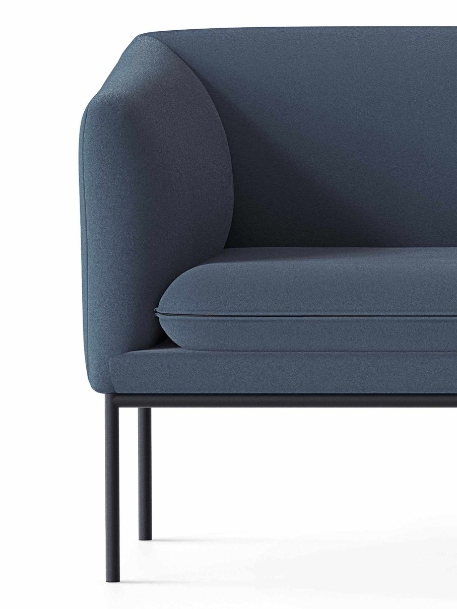 Furniture Ferm Living | Turn Sofa 3 - Black - Focus - Blue Dark Blue