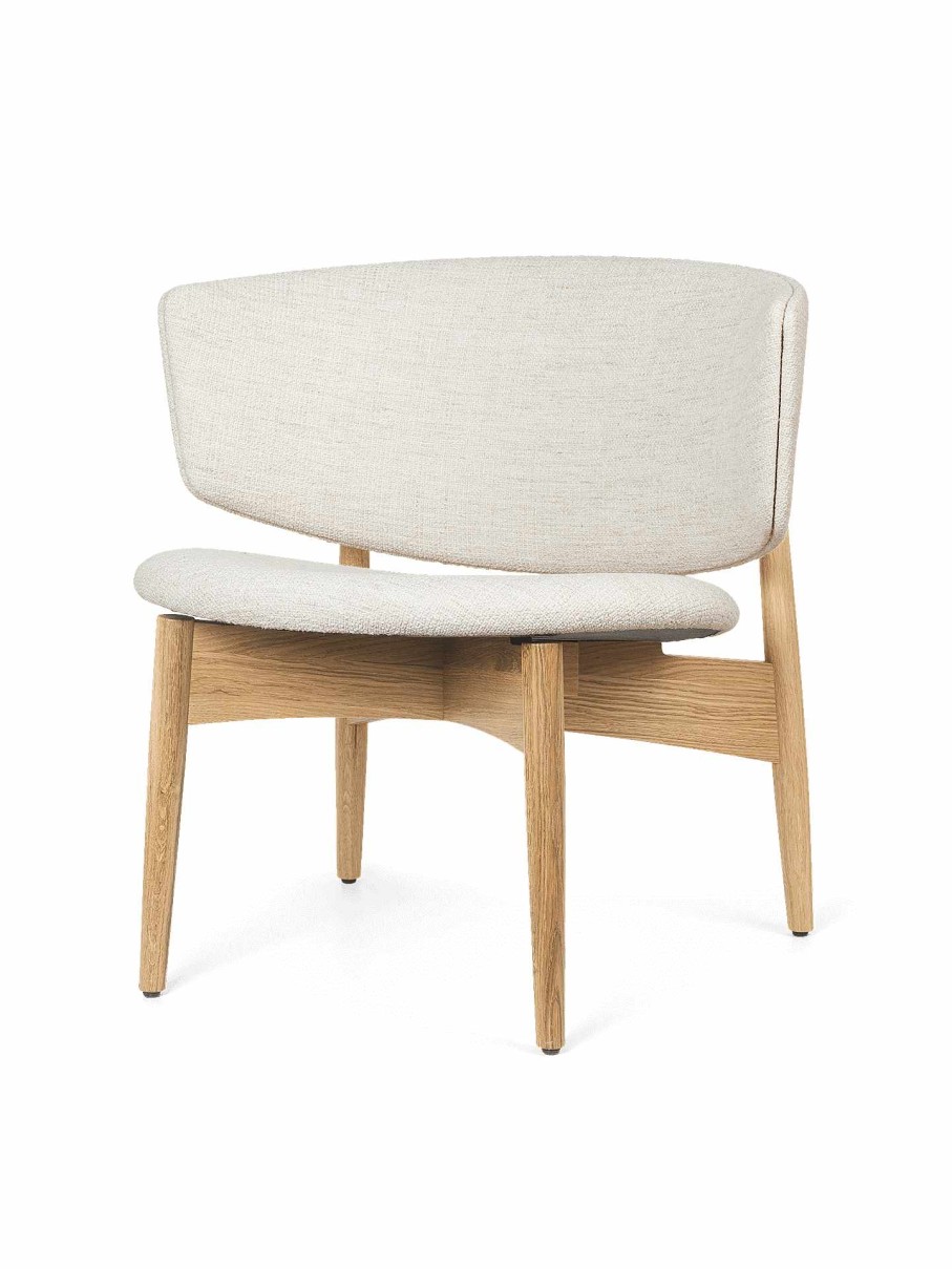 Furniture Ferm Living | Herman Lounge Chair - Wood - Boucle - Oak/Off-White Offwhite