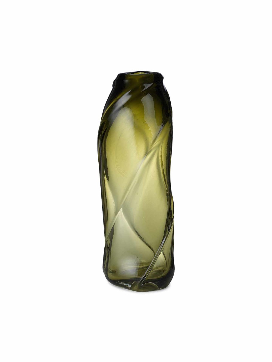 Green Living Ferm Living | Water Swirl Vase - Tall Moss Green