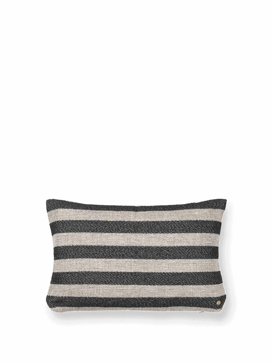 Textiles Ferm Living | Clean Cushion - Louisiana Sand/Black