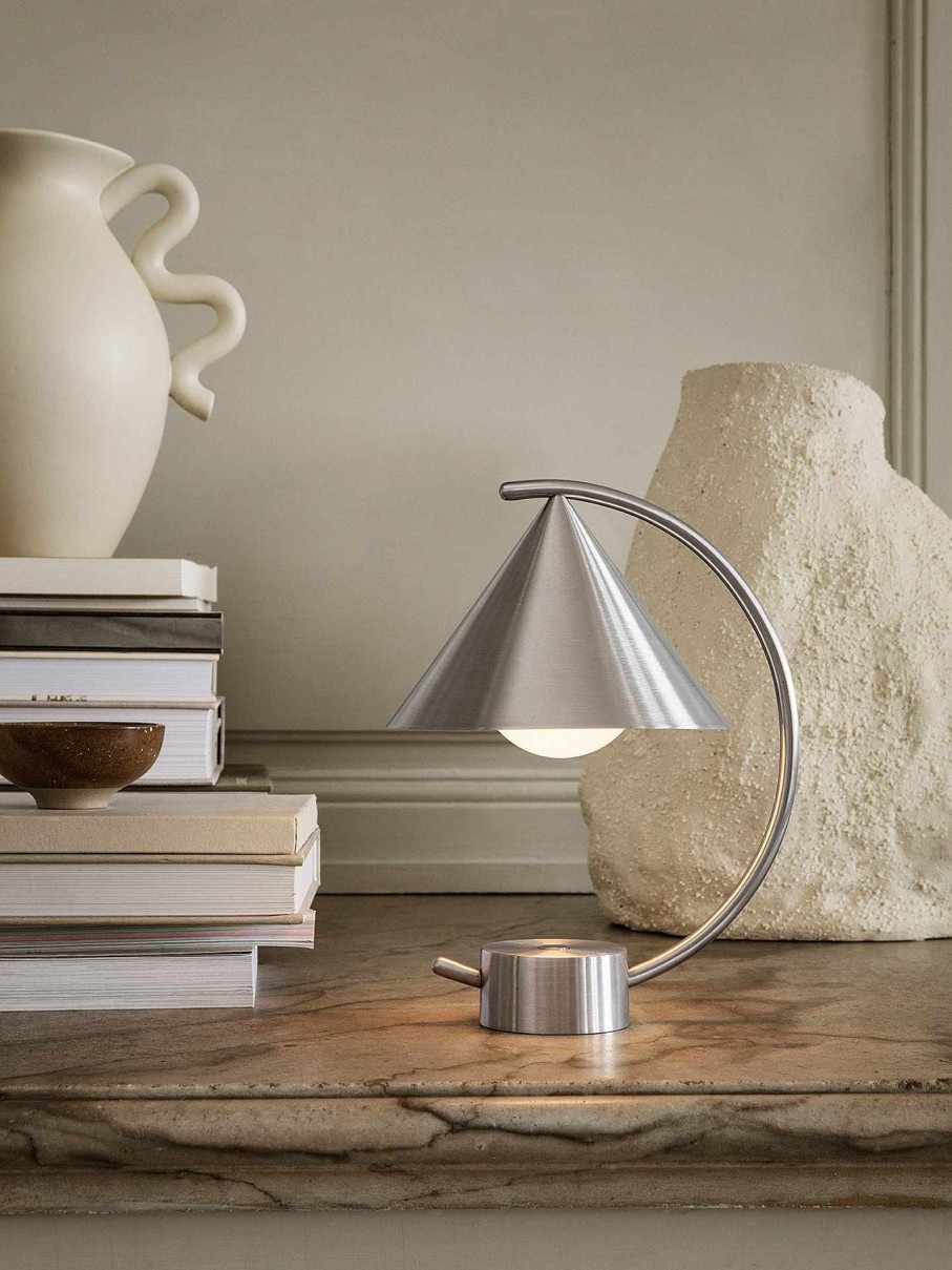 Lighting Ferm Living | Meridian Lamp - Brushed Steel Stainless Steel