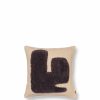 Textiles Ferm Living | Lay Cushion Cover - Sand/ Dark Brown