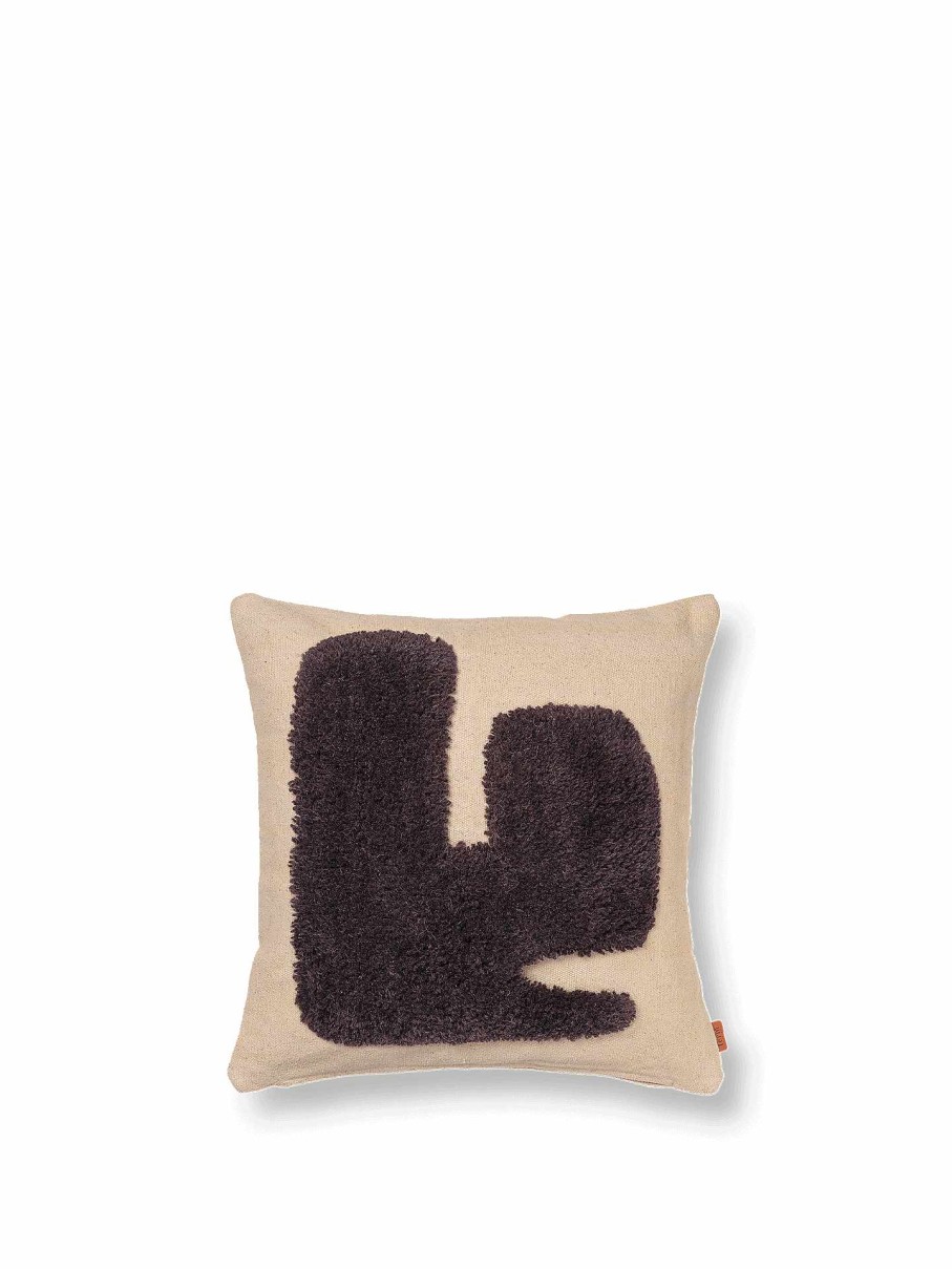 Textiles Ferm Living | Lay Cushion Cover - Sand/ Dark Brown