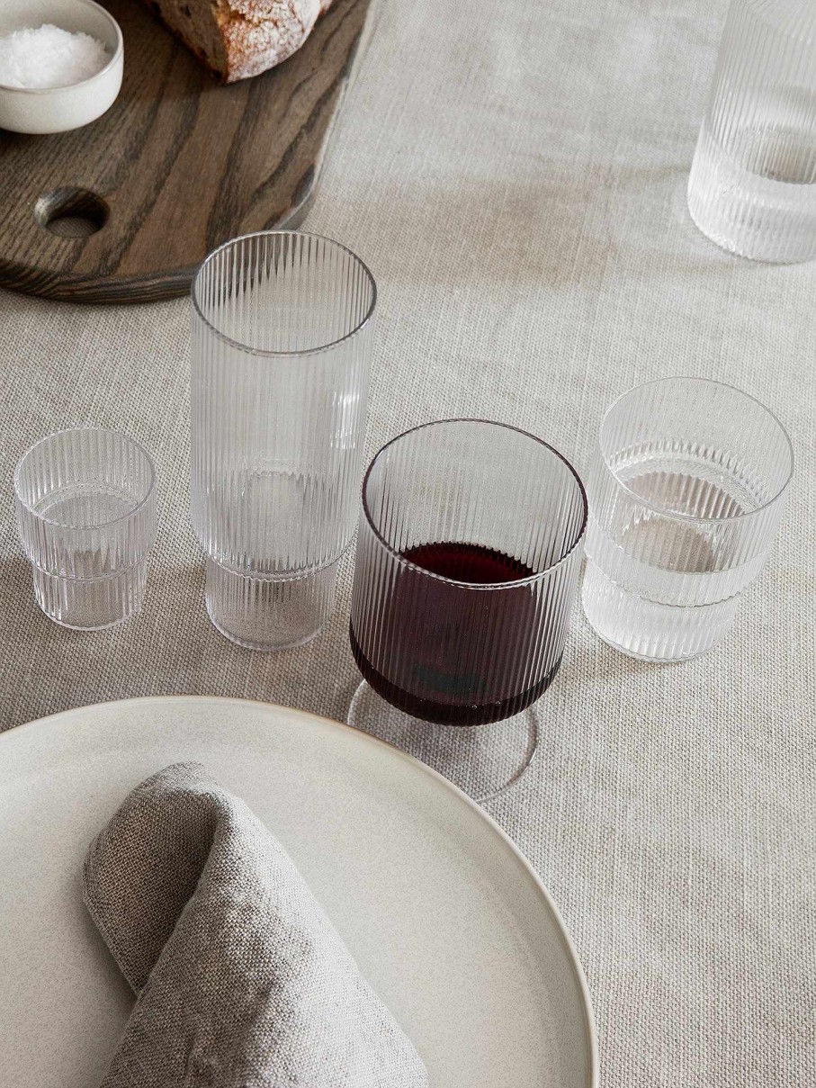 Kitchen Ferm Living | Ripple Small Glasses (Set Of 4) Clear