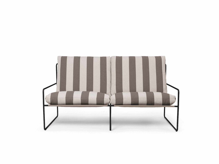 Outdoor Living Ferm Living | Desert 2-Seater - Stripe - Black/ Chocolate