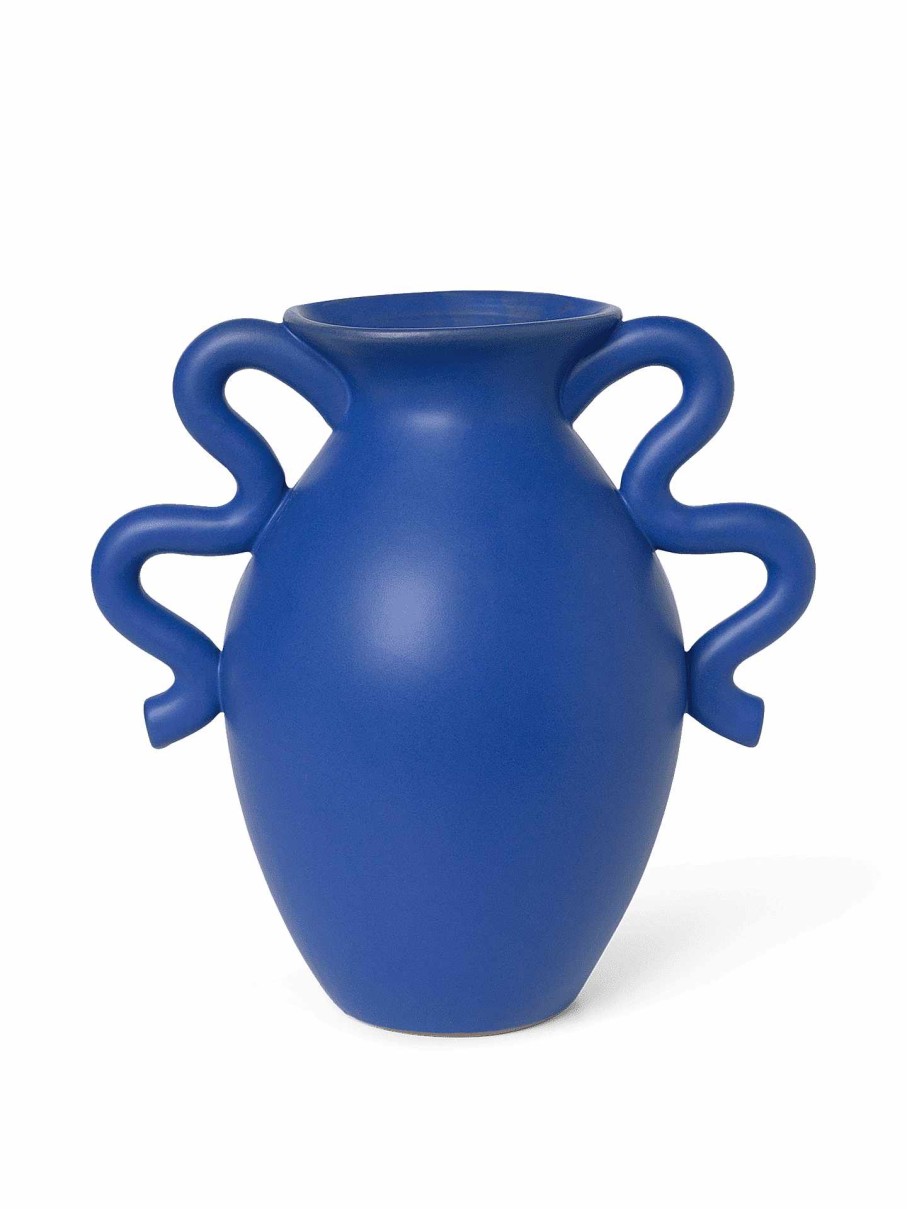 Green Living Ferm Living | Verso Table Vase - Bright Blue