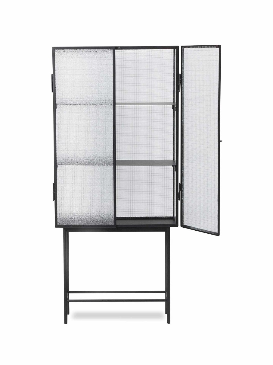 Furniture Ferm Living | Haze Vitrine - Wired Glass Black