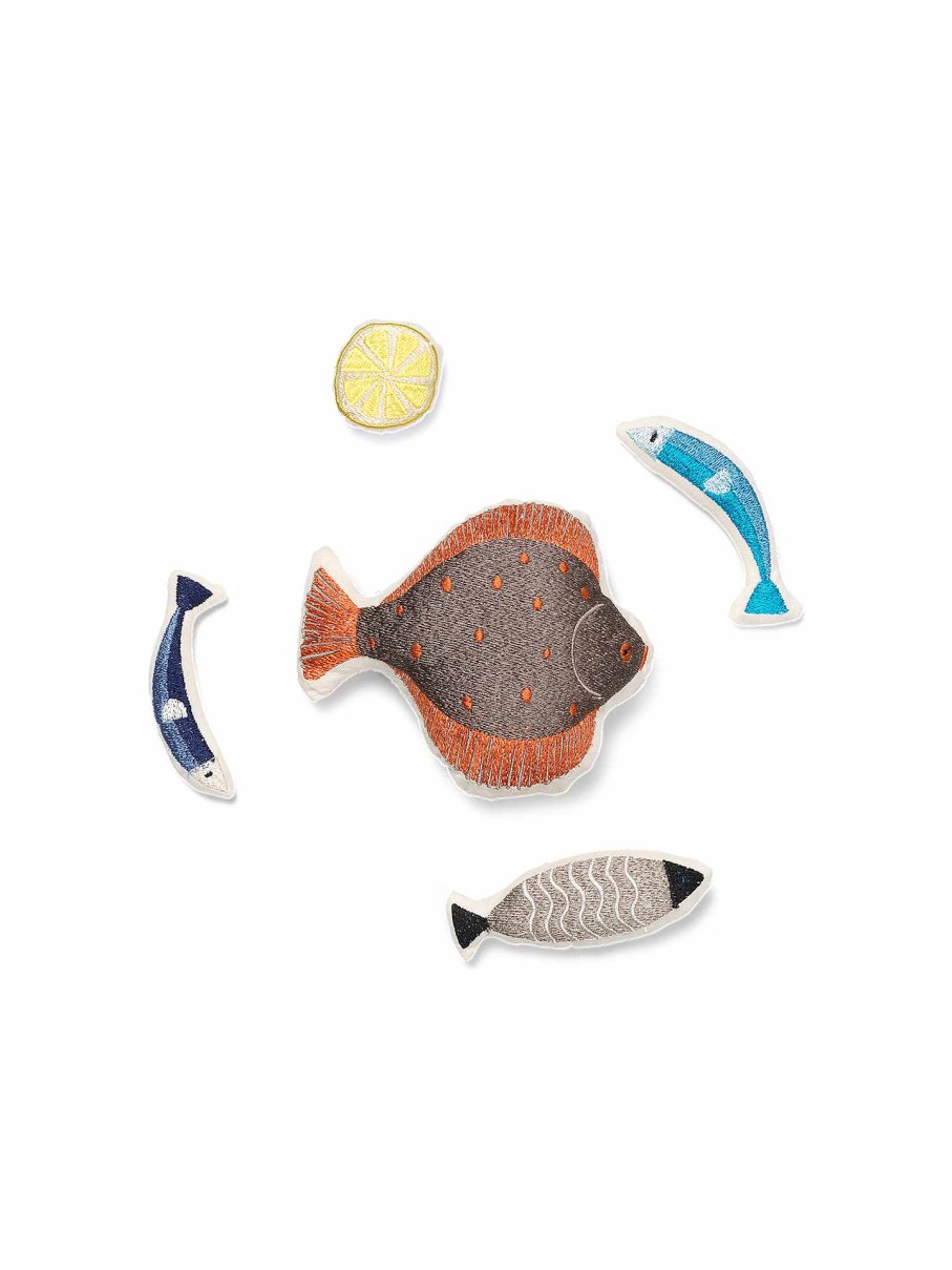 Kids Ferm Living | Embroidered Fish Multi