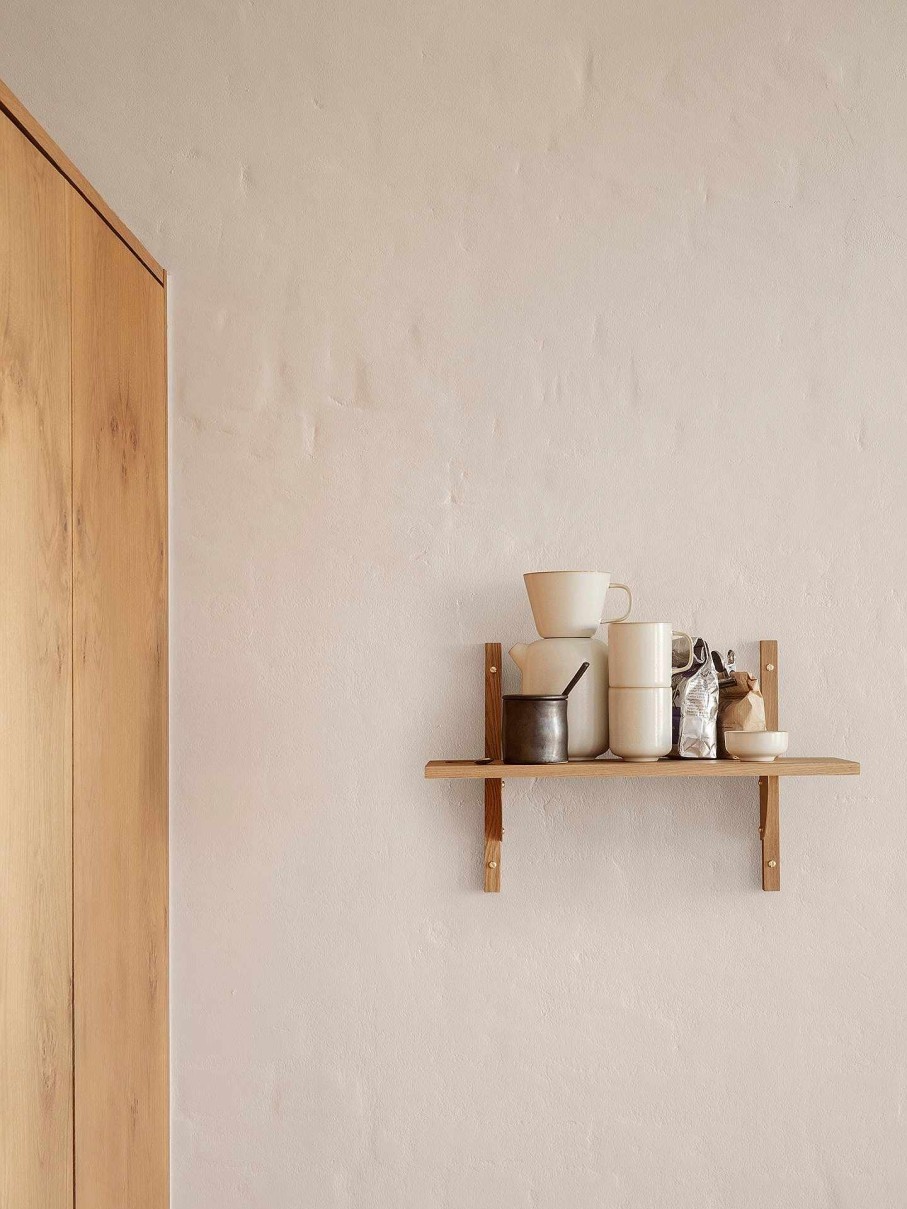 Furniture Ferm Living | Sector Shelf - Single - Narrow - Natural /Brass Oak