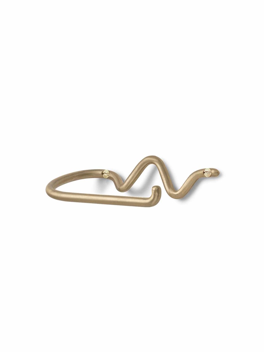 Accessories And Decorations Ferm Living | Curvature Toilet Paper Holder Brass