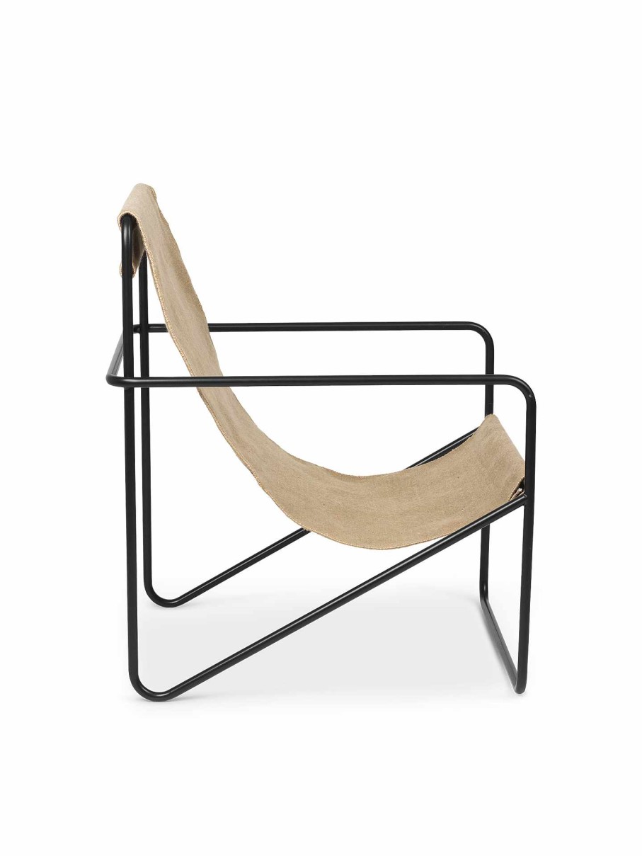 Outdoor Living Ferm Living | Desert Lounge Chair - Black/Sand Cashmere