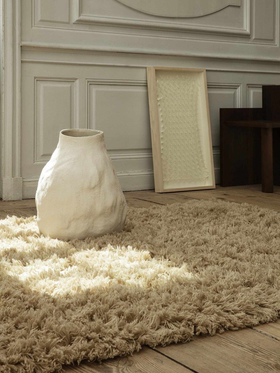 Green Living Ferm Living | Vulca Vase - Large - Off-White Stone Offwhite