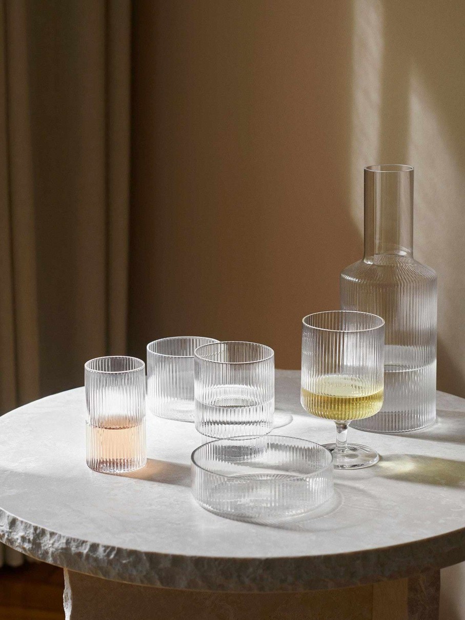 Kitchen Ferm Living | Ripple Carafe Clear