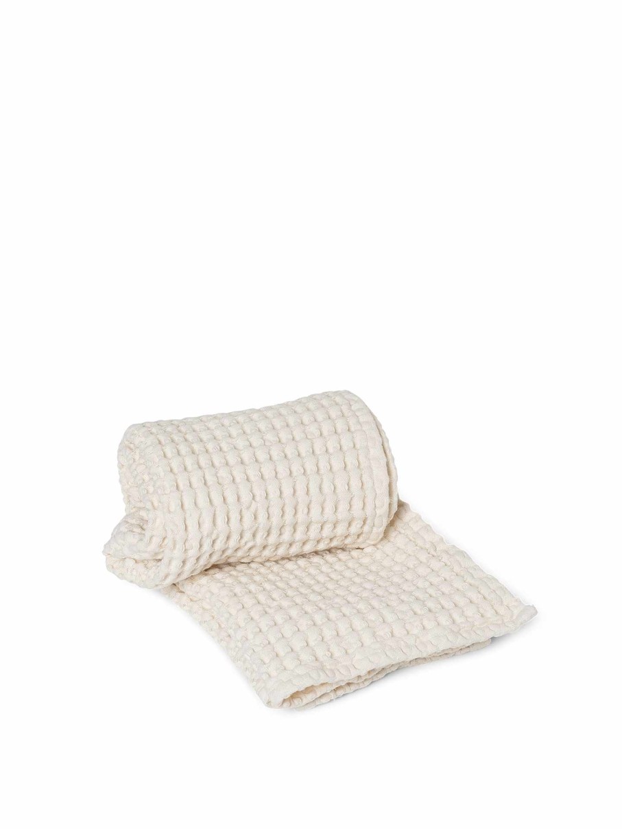 Textiles Ferm Living | Organic Hand Towel - Off-White Offwhite