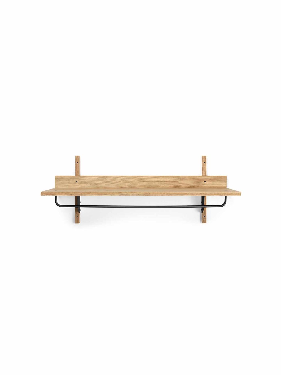 Furniture Ferm Living | Sector Rack Shelf - Oak/ Black Brass