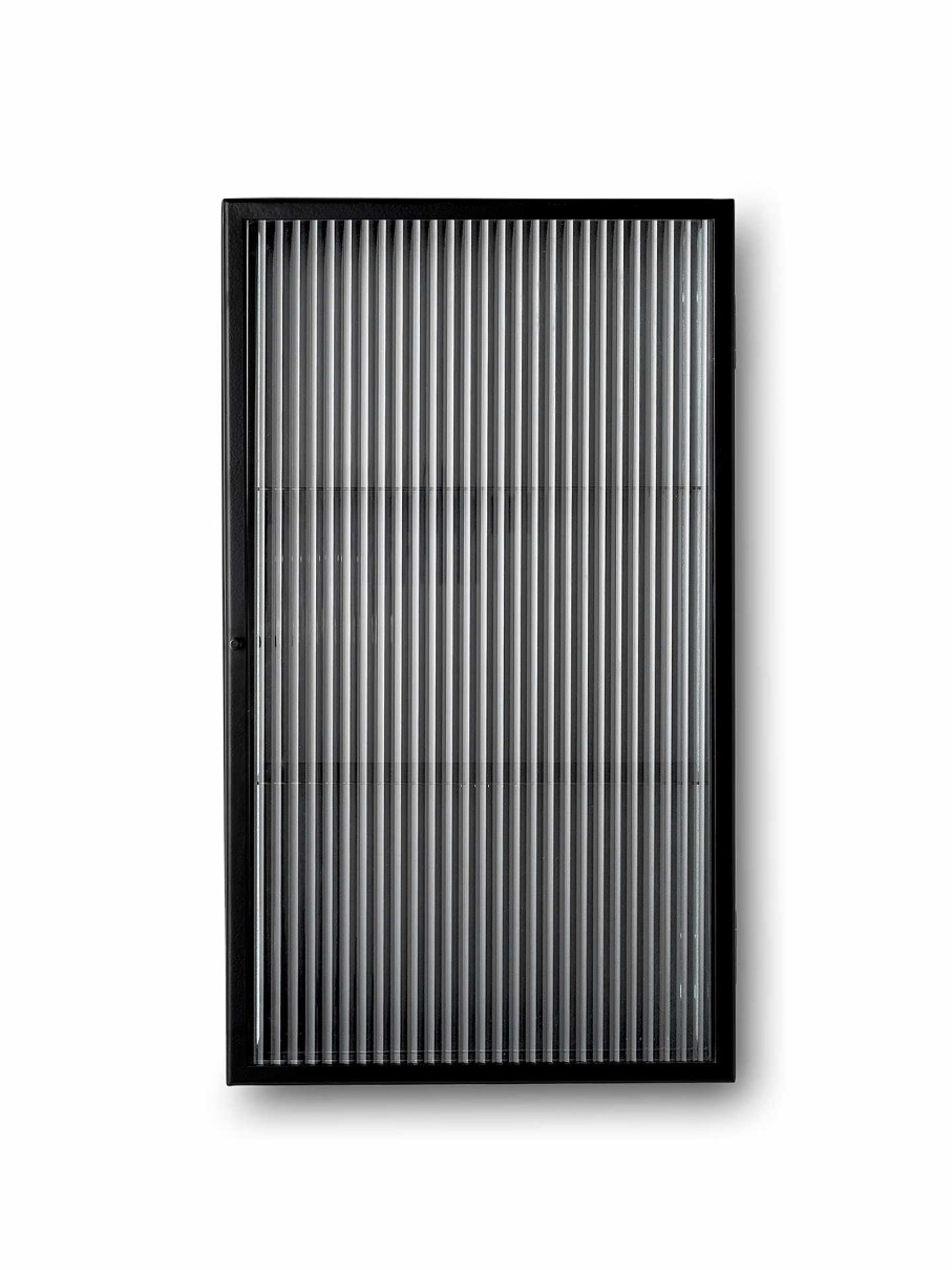 Furniture Ferm Living | Haze Wall Cabinet - Reeded Glass Black