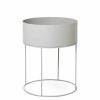 Green Living Ferm Living | Plant Box - Round Light Grey