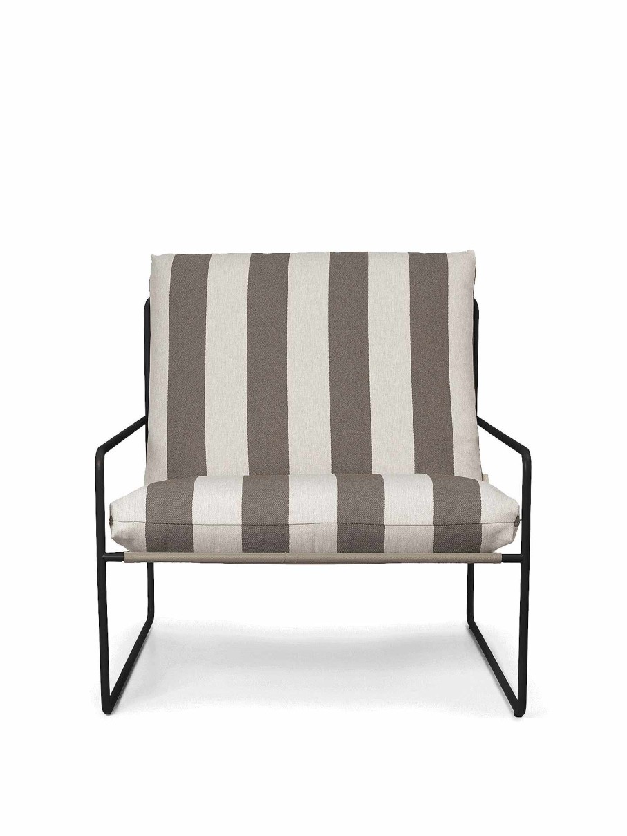 Outdoor Living Ferm Living | Desert 1-Seater - Stripe - Black/ Chocolate