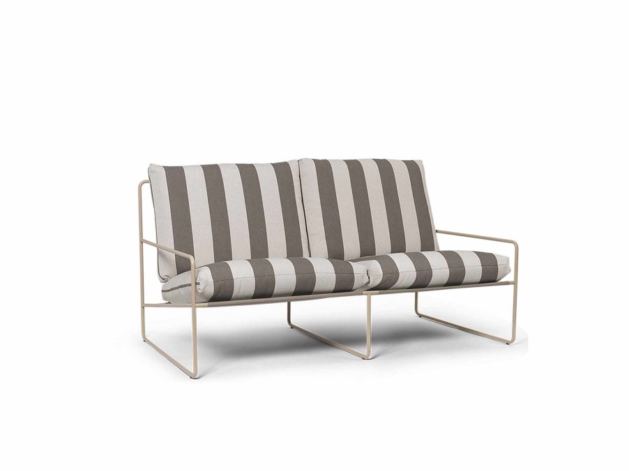 Outdoor Living Ferm Living | Desert 2-Seater - Stripe - Cashmere/ Chocolate