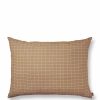 Textiles Ferm Living | Brown Cotton Cushion Large - Check