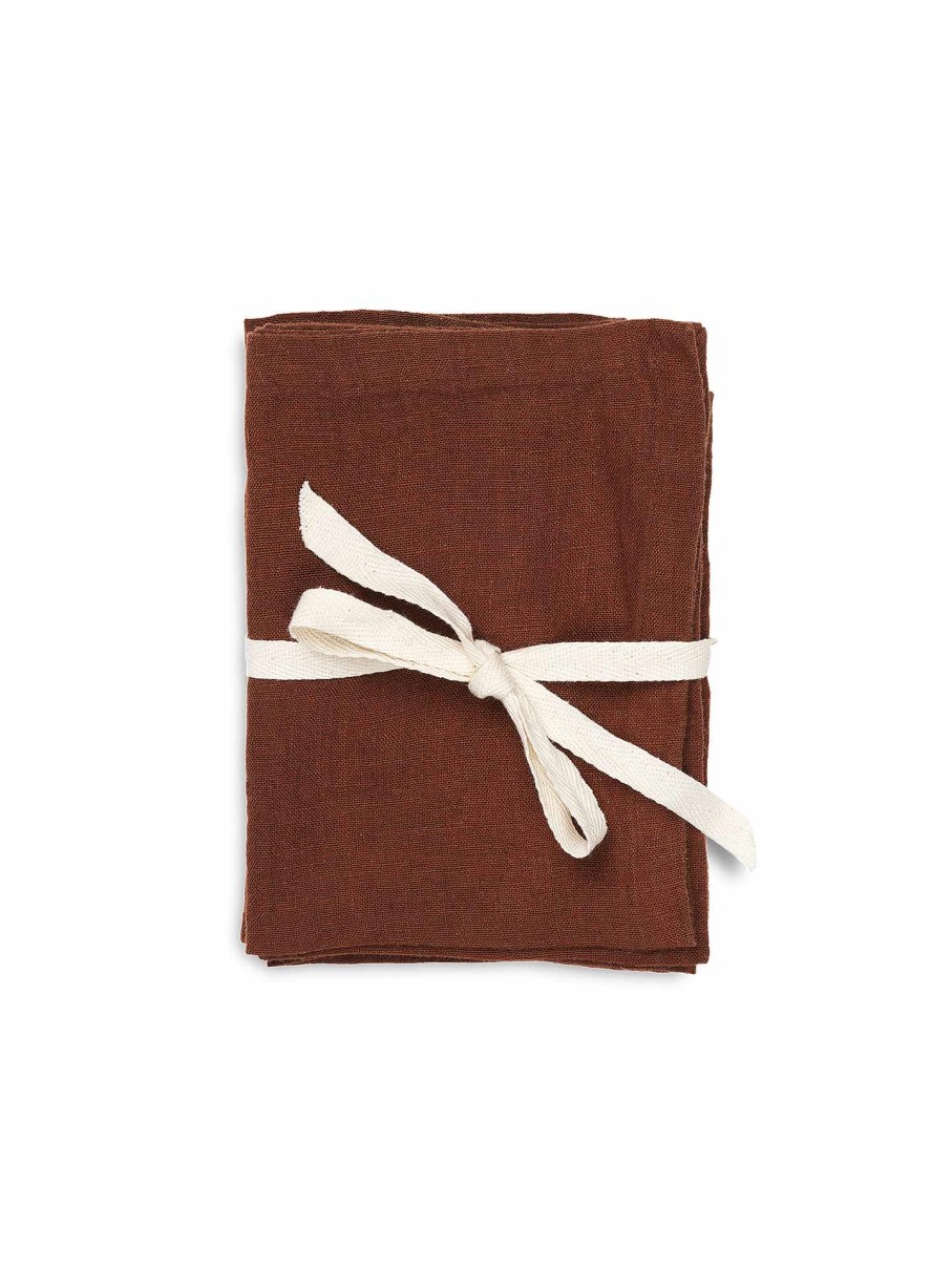 Kitchen Ferm Living | Linen Placemat - Set Of 2 Cinnamon