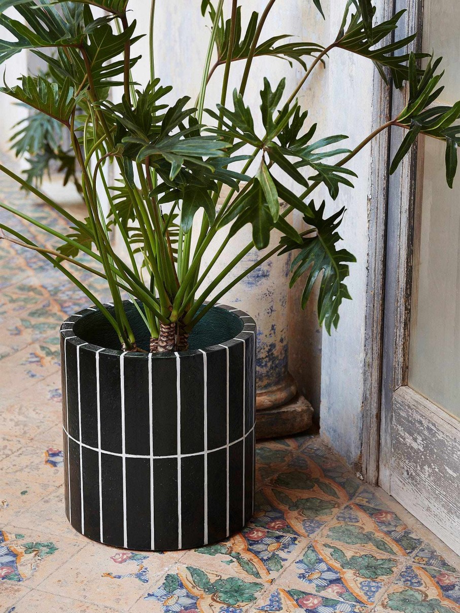 Green Living Ferm Living | Pillar Plant Pot Dark Green