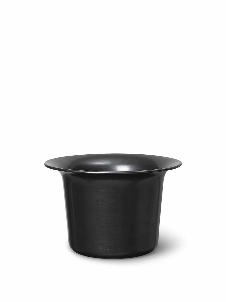 Outdoor Living Ferm Living | Spun Alu Basket - Low Ened Aluminum Black