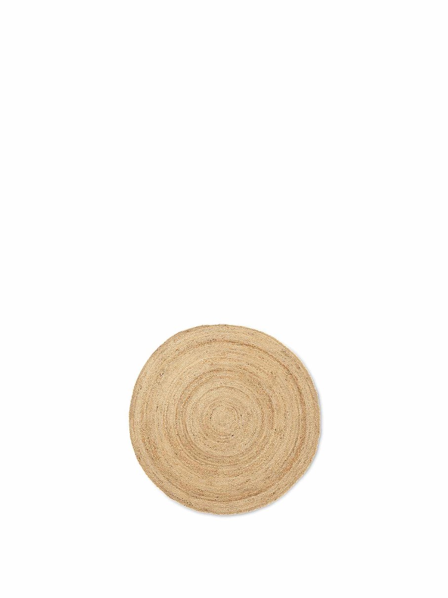 Rugs Ferm Living | Eternal Round Jute Rug O120 Cm Natural