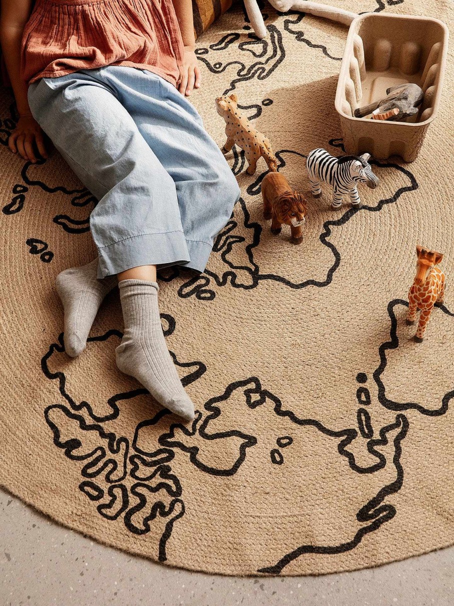 Rugs Ferm Living | Jute Carpet - World - O100 Cm Natural