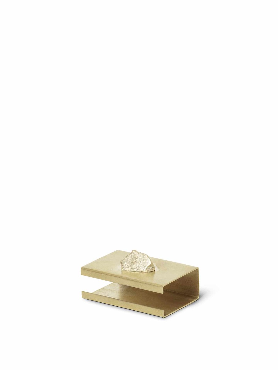 Accessories And Decorations Ferm Living | Stone Matchbox Cover Brass