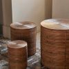 Furniture Ferm Living | Column Storage - Set Of 3 Stained Natural