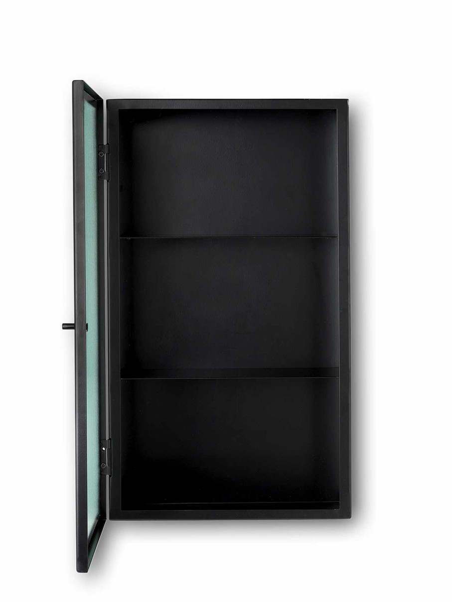 Furniture Ferm Living | Haze Wall Cabinet - Wired Glass Black