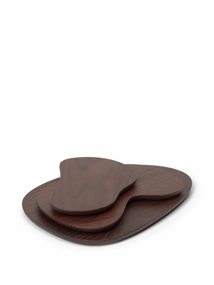 Kitchen Ferm Living | Cairn Cutting Boards - Set Of 3 Dark Brown