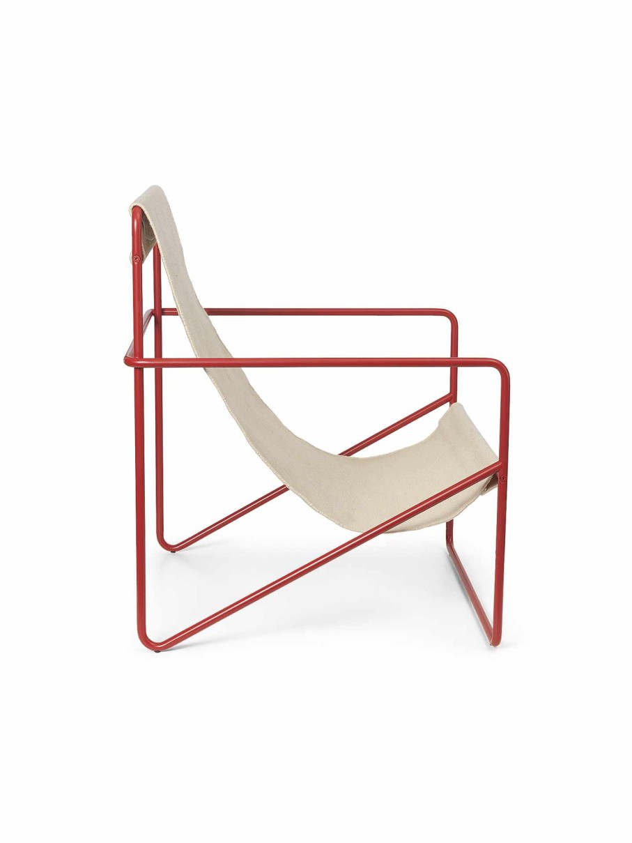 Outdoor Living Ferm Living | Desert Lounge Chair - Poppy Red/ Cloud