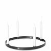 Accessories And Decorations Ferm Living | Candle Holder Circle - Large Black Brass