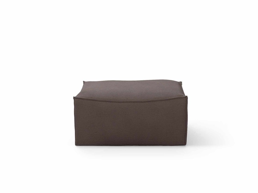 Furniture Ferm Living | Catena Pouf Square S500 Hot M. Brown