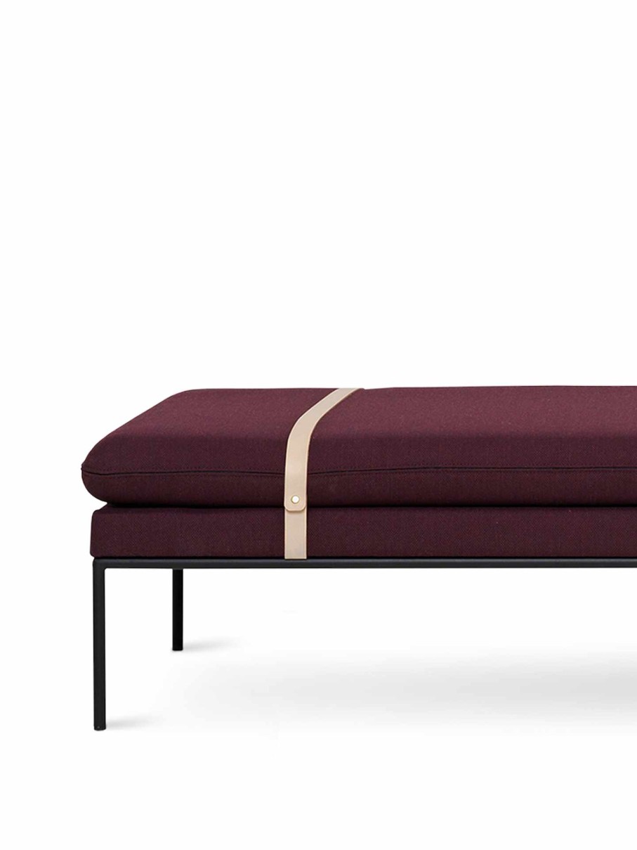 Furniture Ferm Living | Turn Daybed - Fiord - Solid Bordeaux Burgundy