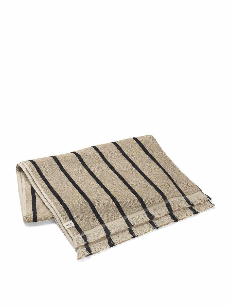 Outdoor Living Ferm Living | Alee Beach Towel Sand/Black