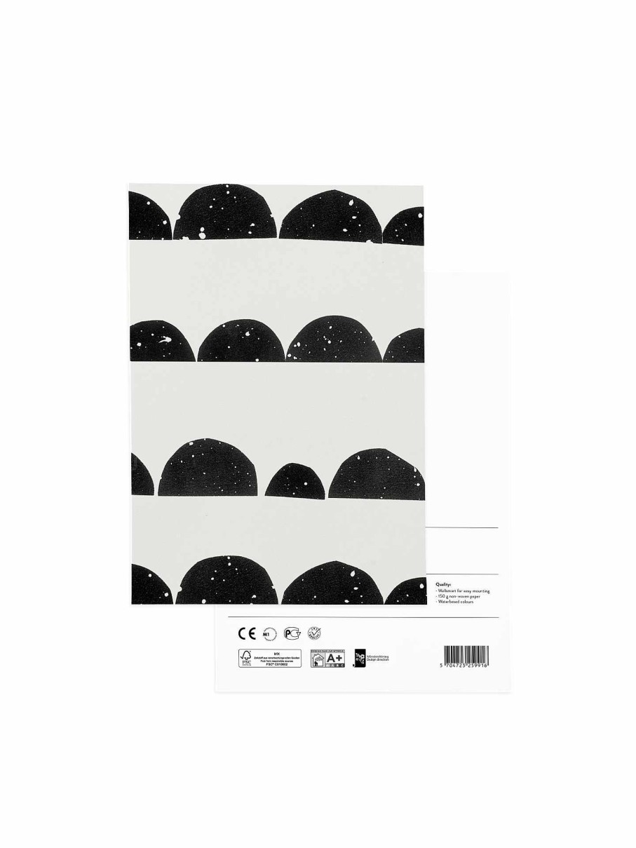 Wallpaper Ferm Living | Wallpaper Sample - Half Moon Black