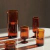 Kitchen Ferm Living | Oli Water Glass - Low Amber